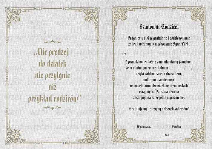 List Gratulacyjny Dla Rodziców Ucznia Tekst Dyplomy Listy gratulacyjne dla rodziców: 2b-2